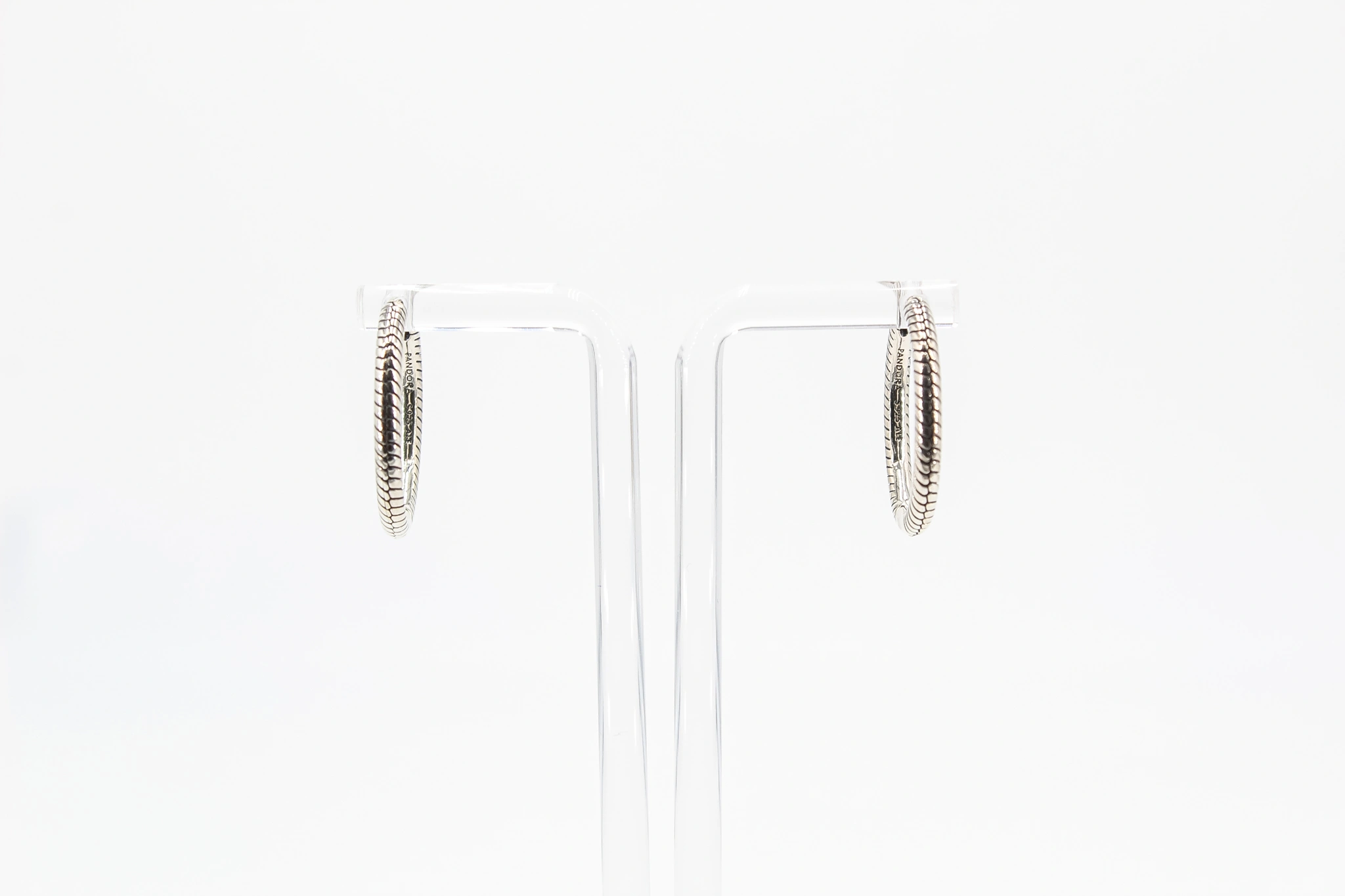 Pendientes aro de plata 925 trenzado — vista alternativa