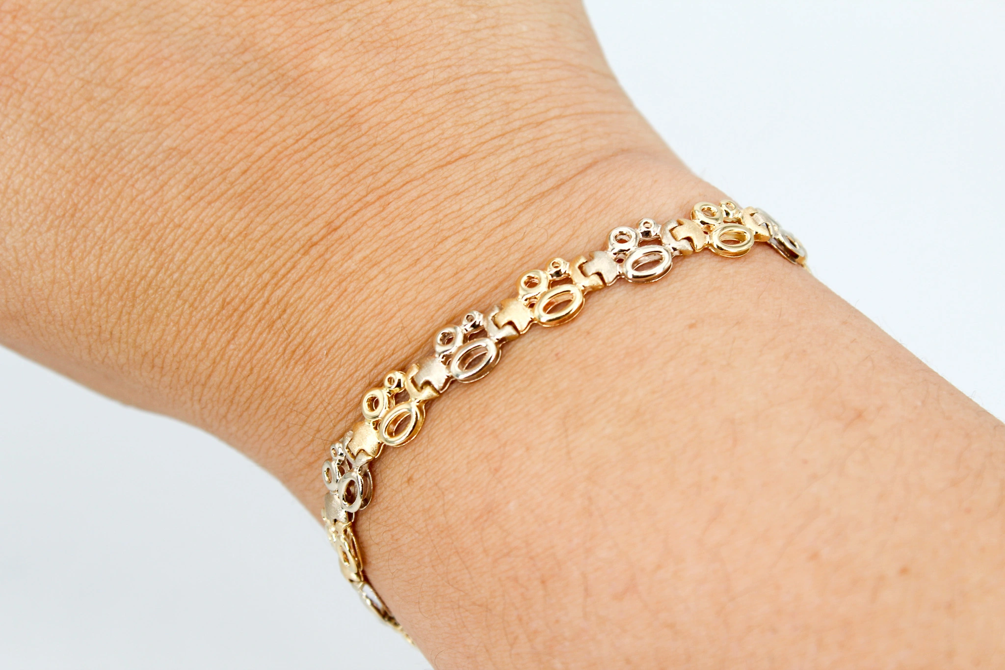 Pulsera de oro combinado 18K — foto 3