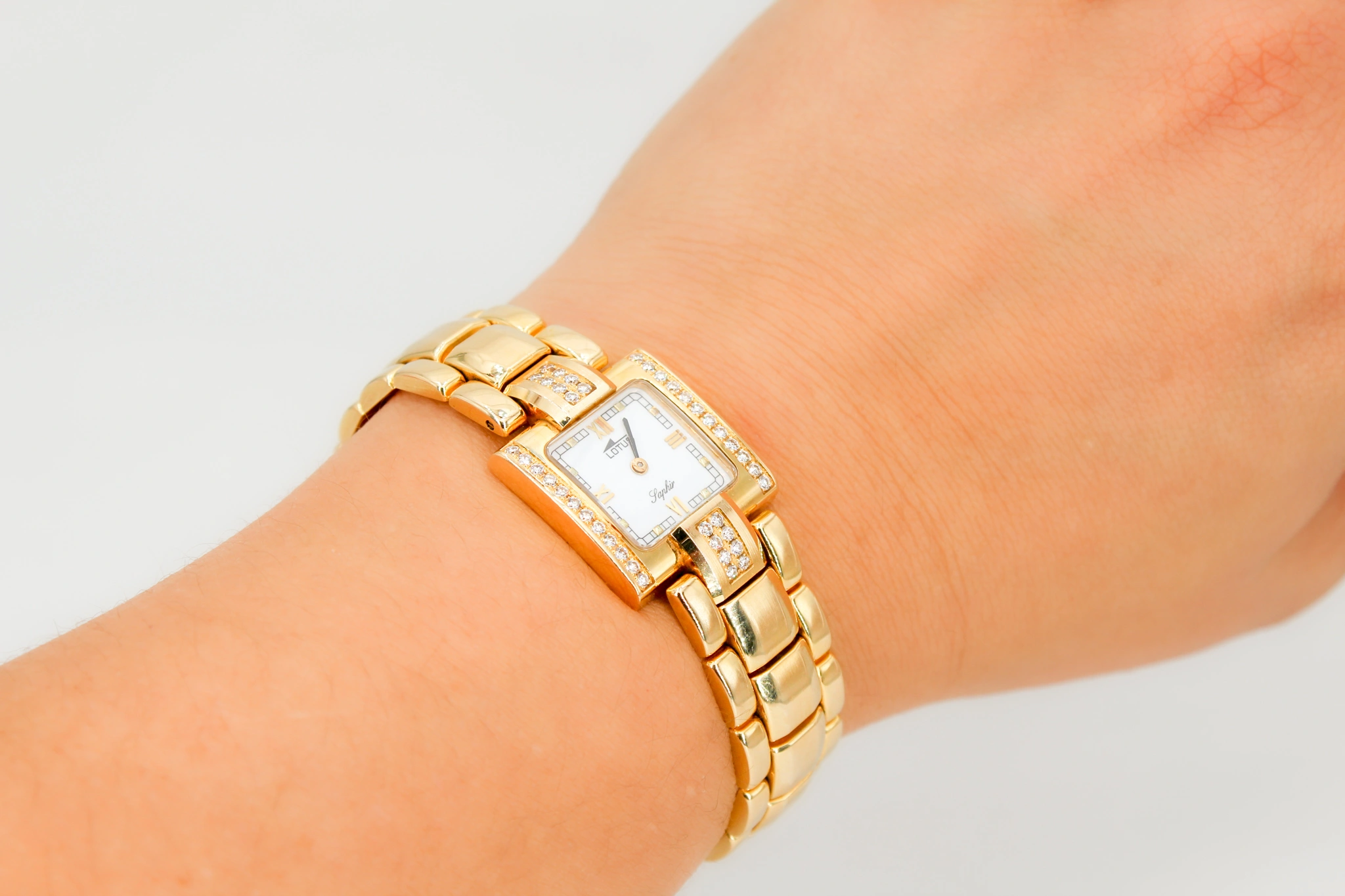 Reloj manual de oro de 18k con diamantes — foto 3