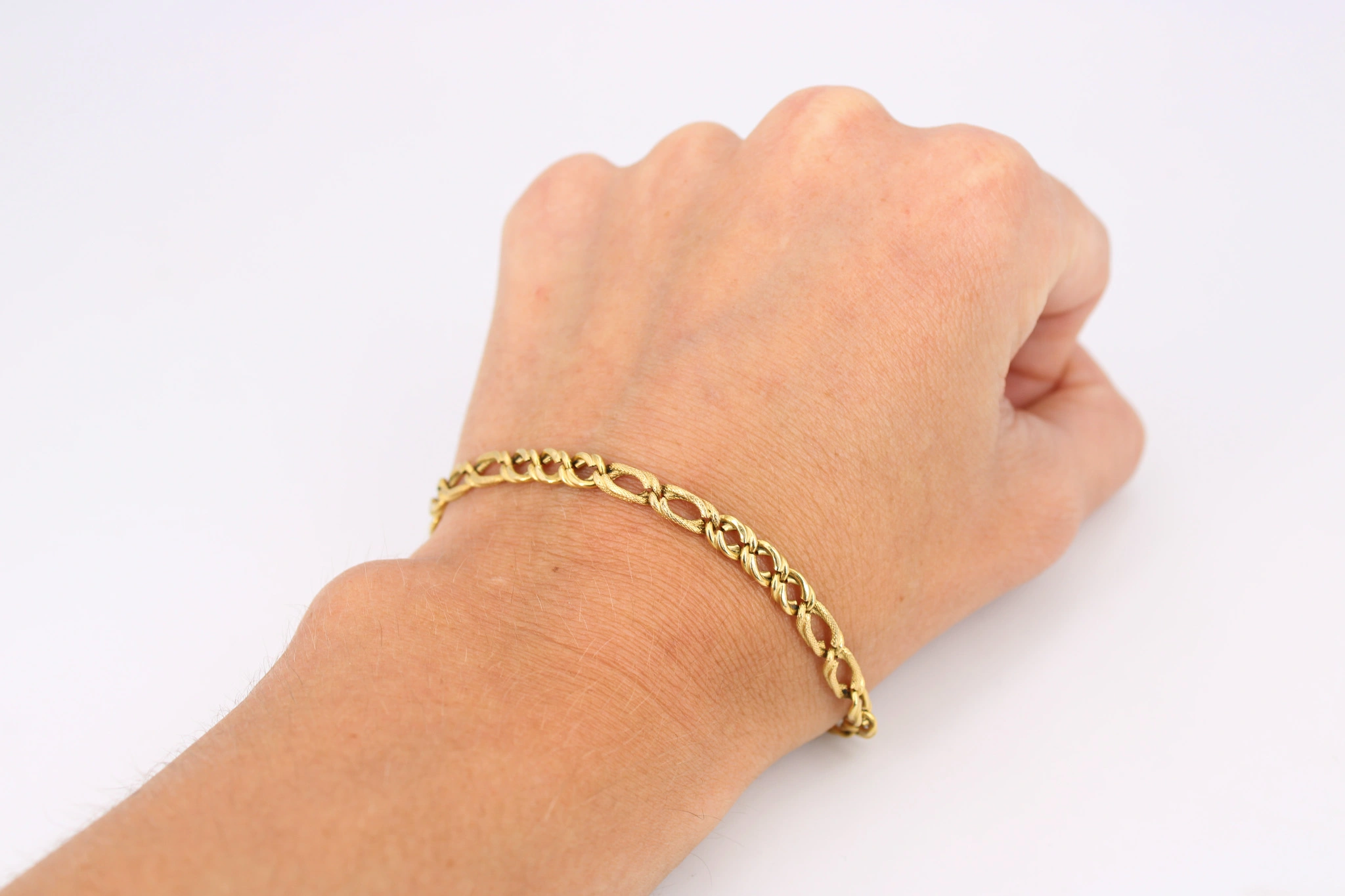 Pulsera Figaro de oro 18K