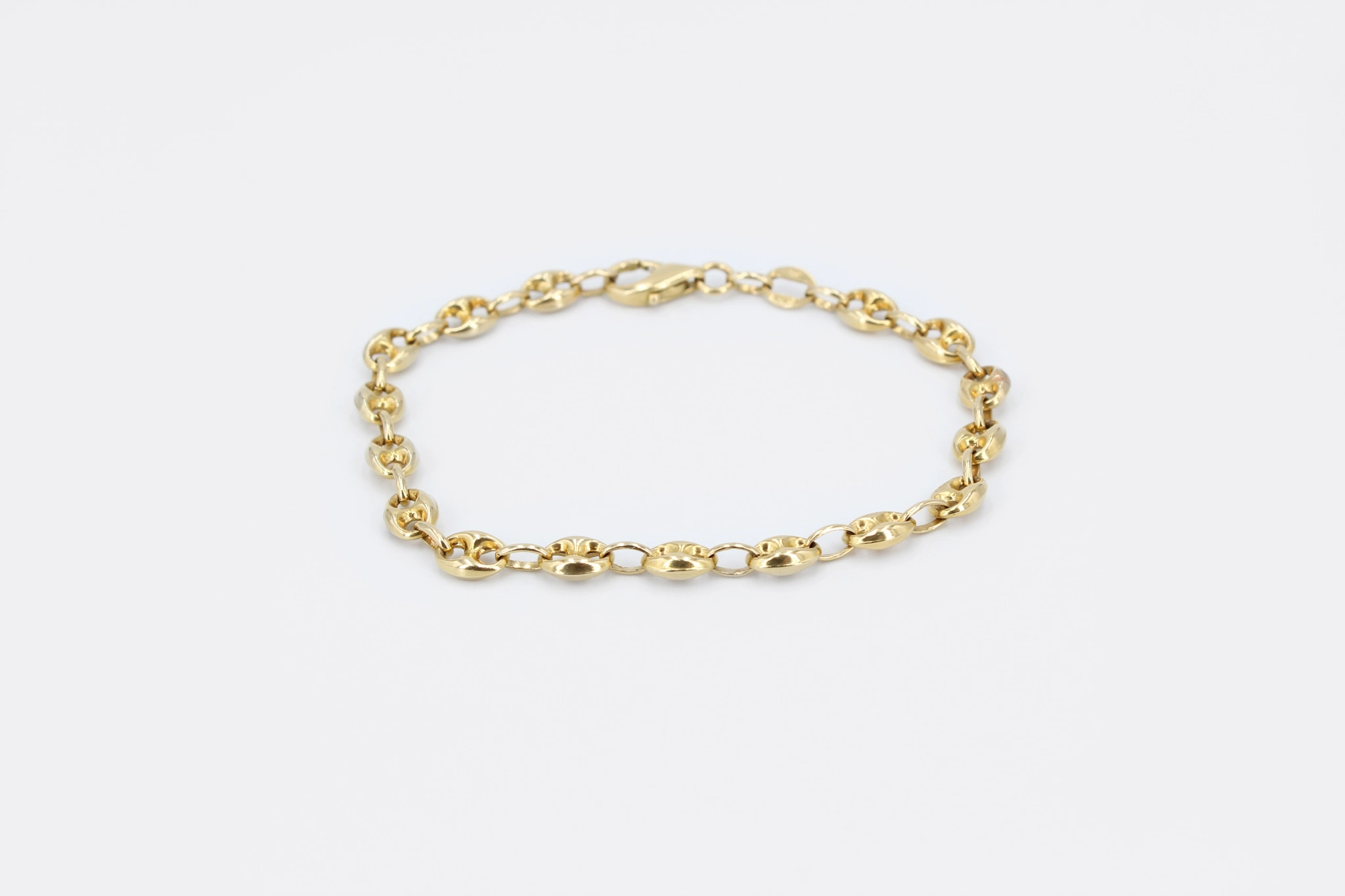 Pulsera eslabones calabrote de oro 18K
